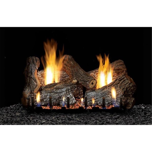 Mobiliario 24 in. Refractory Fire Place with Log Set - 6 Piece MO2559845